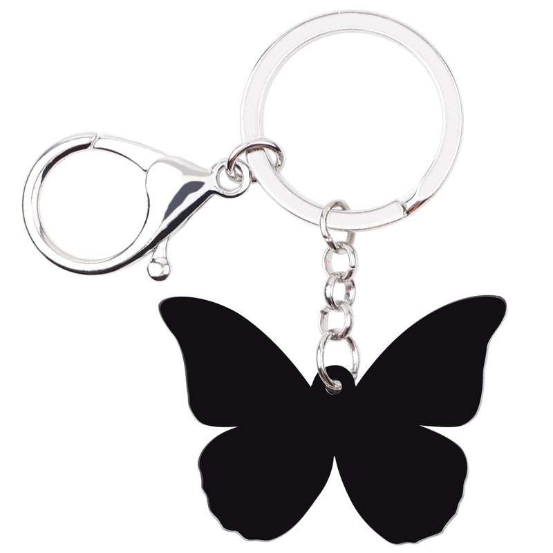 BONSNY Morpho Menelaus Butterfly Key Chains for Women Car Purse Bag Rings Pendant Charms (Blue) - Image 5